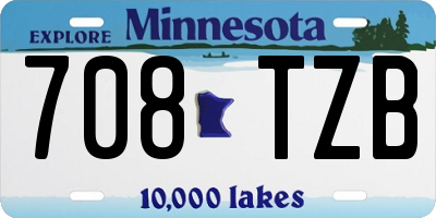 MN license plate 708TZB