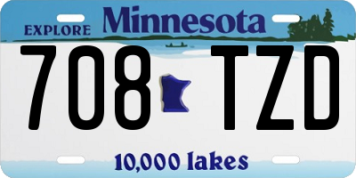 MN license plate 708TZD