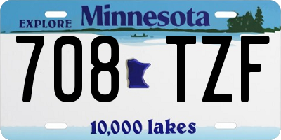 MN license plate 708TZF