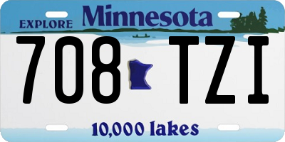 MN license plate 708TZI
