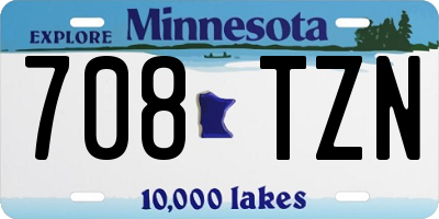 MN license plate 708TZN