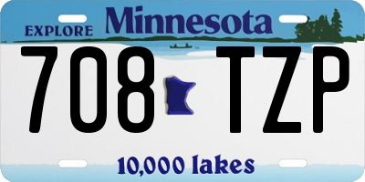 MN license plate 708TZP