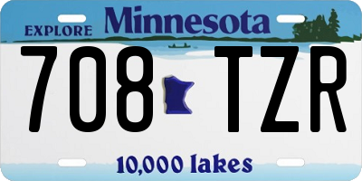 MN license plate 708TZR