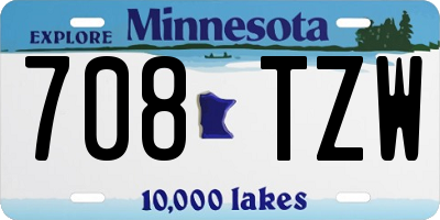 MN license plate 708TZW