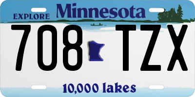 MN license plate 708TZX