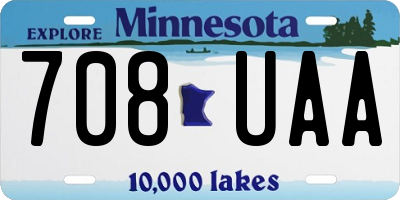 MN license plate 708UAA