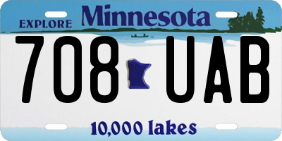 MN license plate 708UAB
