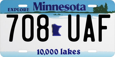 MN license plate 708UAF