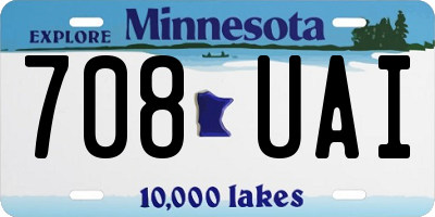 MN license plate 708UAI
