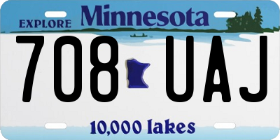 MN license plate 708UAJ