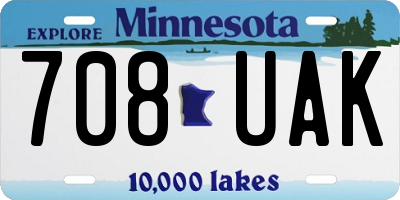 MN license plate 708UAK
