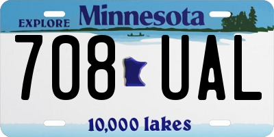 MN license plate 708UAL