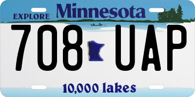 MN license plate 708UAP