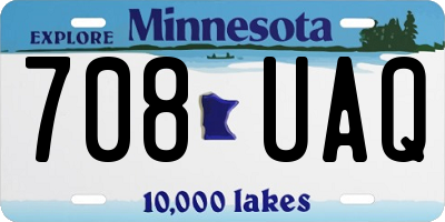 MN license plate 708UAQ