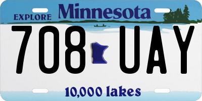 MN license plate 708UAY