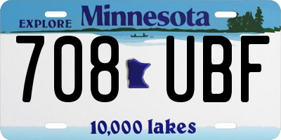 MN license plate 708UBF