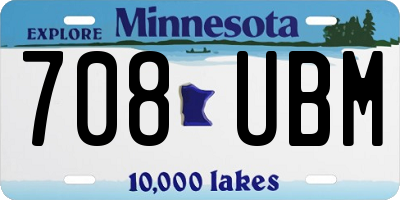 MN license plate 708UBM