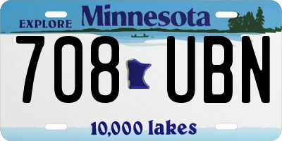 MN license plate 708UBN
