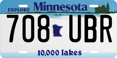 MN license plate 708UBR