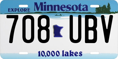 MN license plate 708UBV
