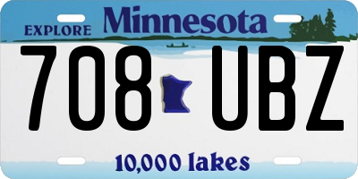 MN license plate 708UBZ