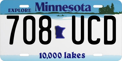 MN license plate 708UCD