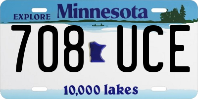 MN license plate 708UCE