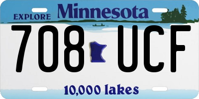 MN license plate 708UCF