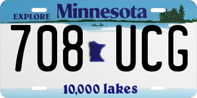 MN license plate 708UCG
