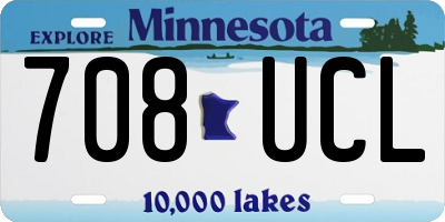 MN license plate 708UCL