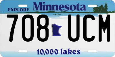 MN license plate 708UCM