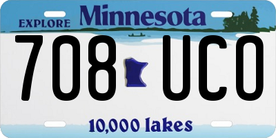 MN license plate 708UCO