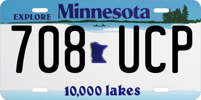 MN license plate 708UCP