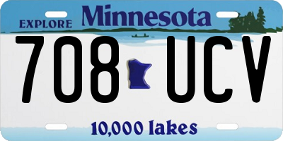 MN license plate 708UCV