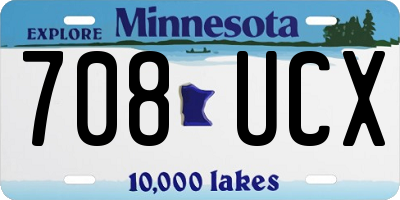 MN license plate 708UCX