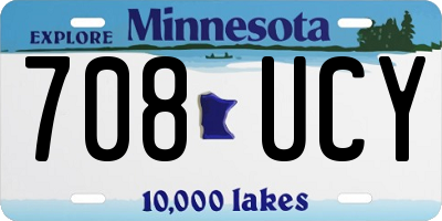 MN license plate 708UCY