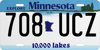 MN license plate 708UCZ