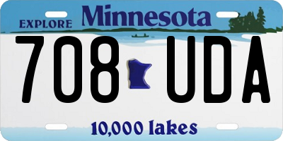 MN license plate 708UDA