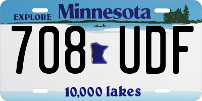 MN license plate 708UDF