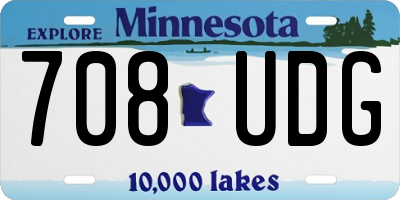 MN license plate 708UDG