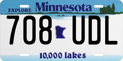 MN license plate 708UDL