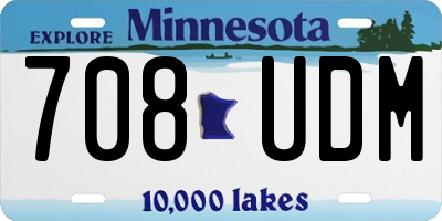 MN license plate 708UDM