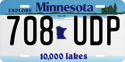 MN license plate 708UDP