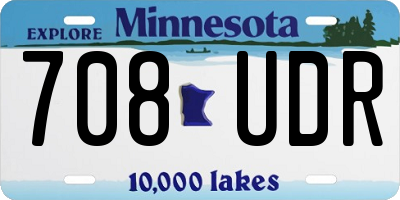 MN license plate 708UDR