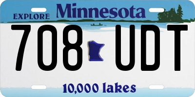 MN license plate 708UDT