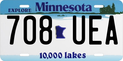 MN license plate 708UEA