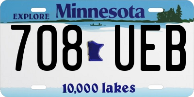 MN license plate 708UEB