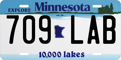 MN license plate 709LAB