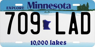 MN license plate 709LAD