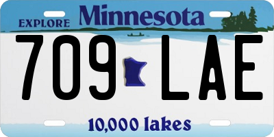 MN license plate 709LAE